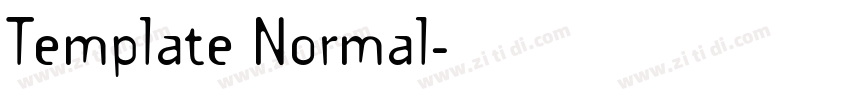 Template Normal字体转换